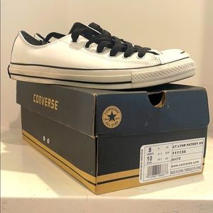 White Patent leather Converse